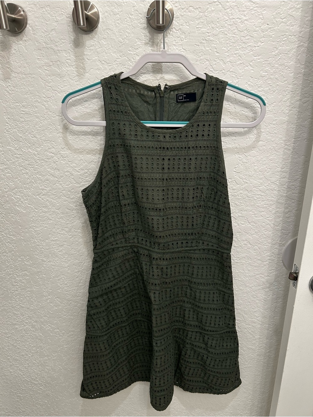 Old Navy Army Green Eyelit Dress